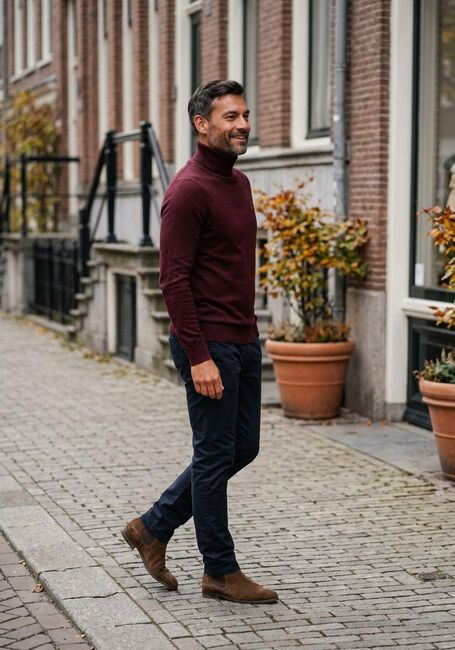 Bordeaux TOMMY HILFIGER Coltrui PIMA ORG CTN CASHMERE ROLL NECK - large