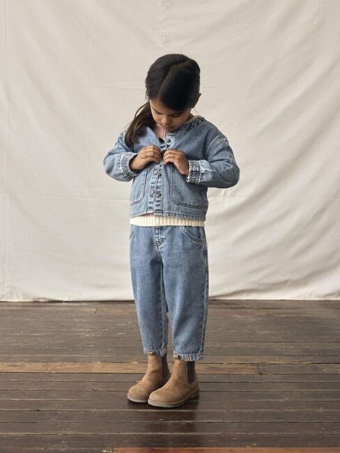 Blauwe LIL' ATELIER Straight leg jeans NMFKAROLE LOOSE JEANS 4016-CJ LIL - large