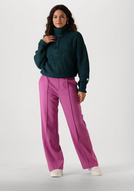 Roze COLOURFUL REBEL Wijde broek RUS UNI PINTRUCK STRAIGHT PANTS - large