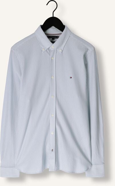 Lichtblauwe TOMMY HILFIGER Klassiek overhemd 1985 KNIT STRIPE SF SHIRT Lichtblauwe TOMMY HILFIGER Klassiek overhemd 1985 KNIT STRIPE SF SHIRT - large