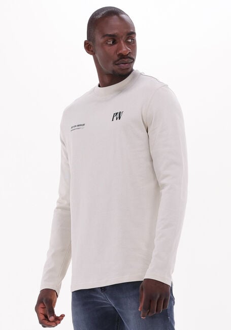 Gebroken wit PUREWHITE Polo / T-shirt CREWNECK JERSEY LONG SLEEVE WITH GRAPHIC PRINTS - large