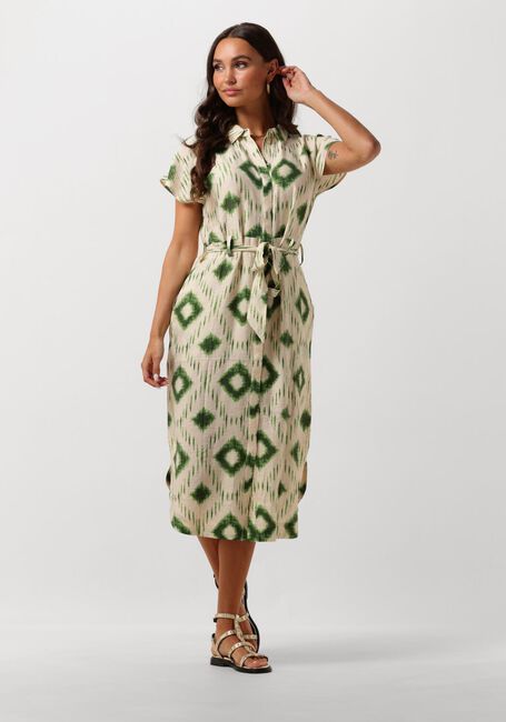 Zand OBJECT Midi jurk OBJBERRY S/S LONG DRESS - large