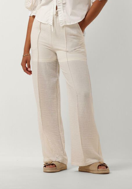 Witte OBJECT Pantalon OBJBLEA HW PANTS - large