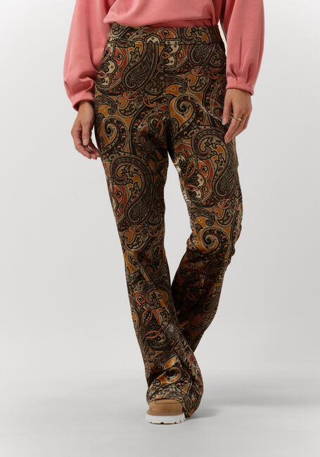 SUMMUM Pantalon évasé TROUSERS PAISLEY VELVET en multicolore - large