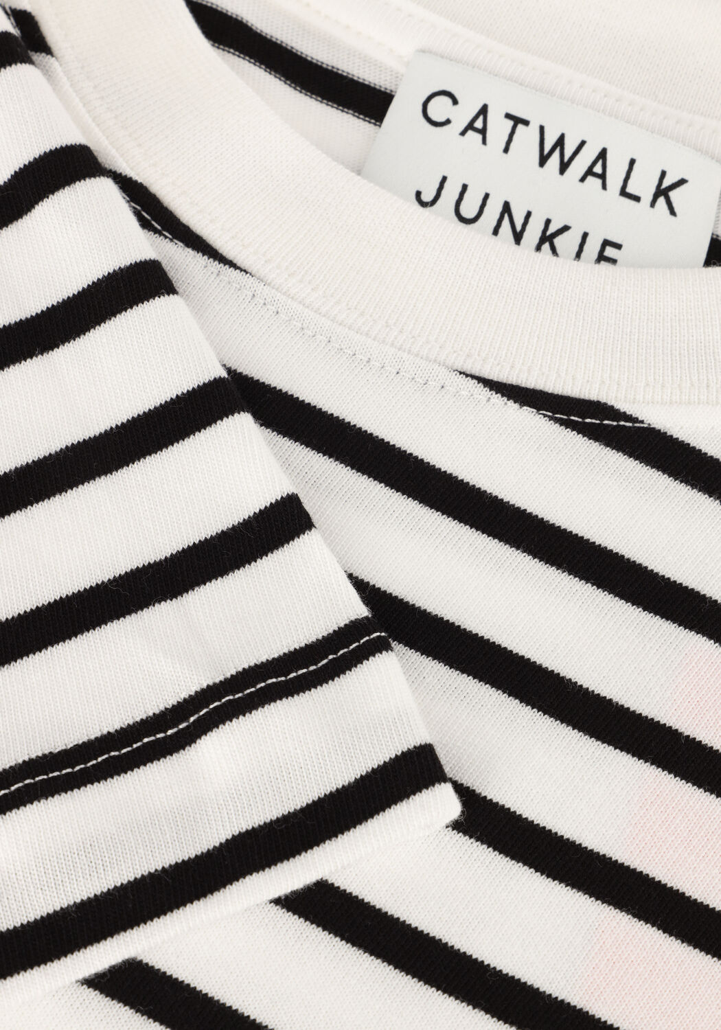 Zwarte CATWALK JUNKIE T-shirt LOOSE FIT STRIPE TSHIRT - large