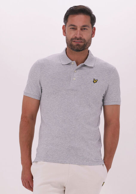 Lichtgrijze LYLE & SCOTT Polo PLAIN POLO SHIRT - large