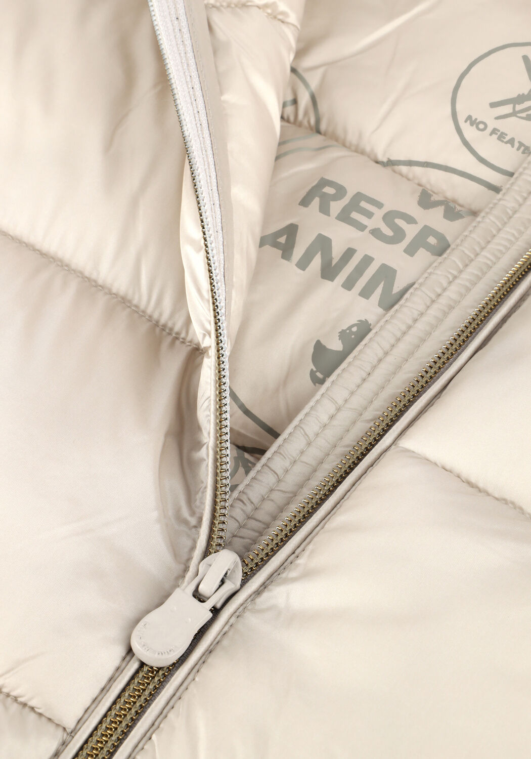 Beige SAVE THE DUCK Gewatteerde jas LYSA - large