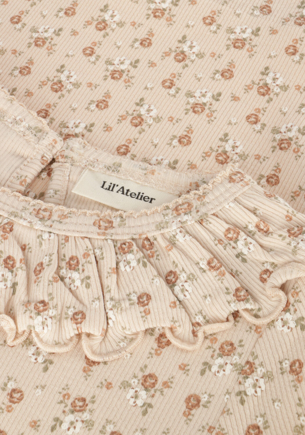 LIL' ATELIER NMFGAGO KNI LS SLIM TOP LIL Hauts & T-shirts en beige - large