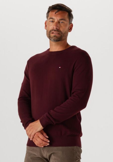 Bordeaux TOMMY HILFIGER Trui PIMA ORG CTN CASHMERE CREW NECK - large