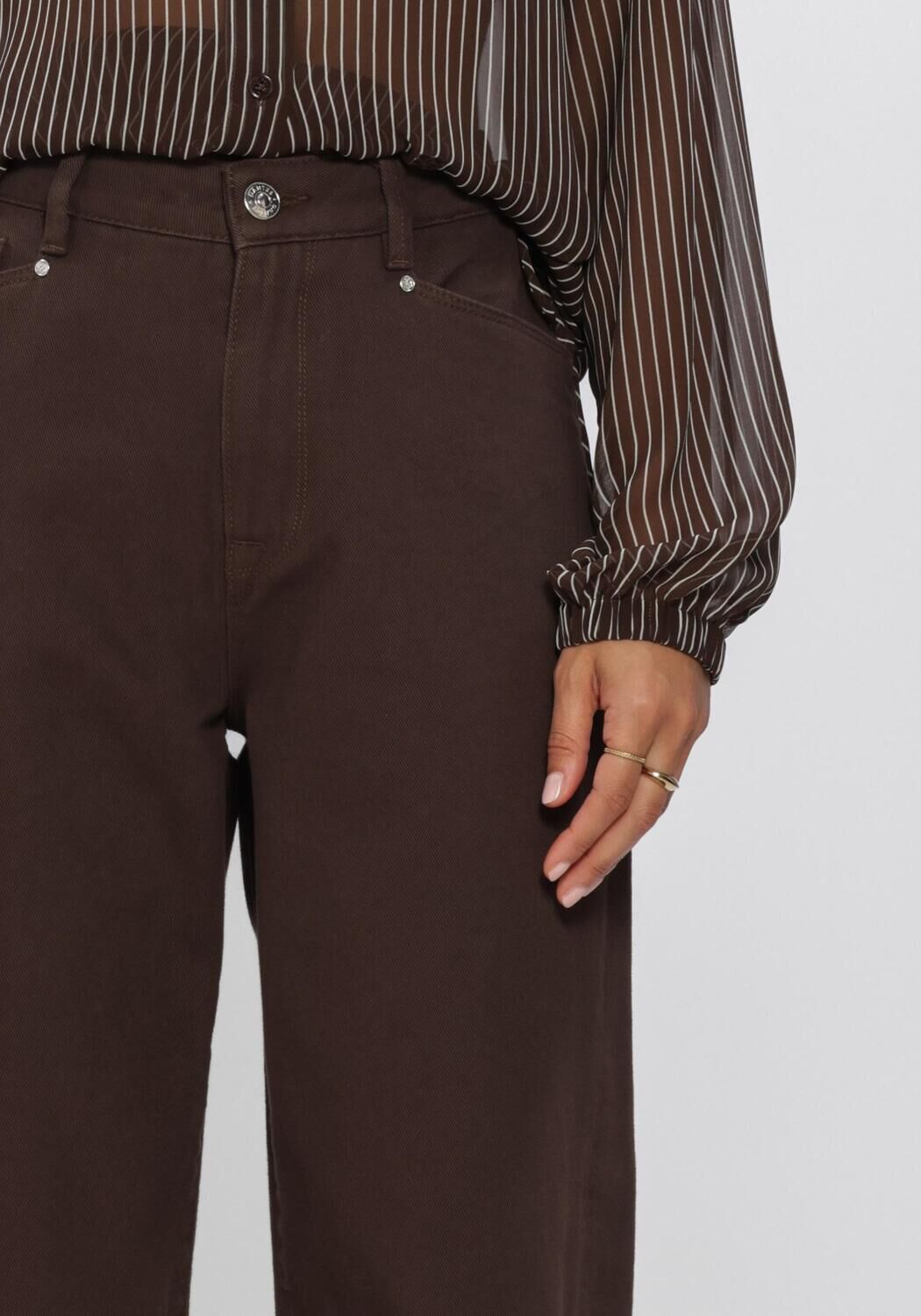 Bruine DANTE6 Wijde broek BRAVE BARREL LEG JEANS - large