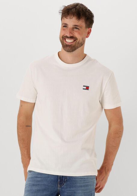 Witte TOMMY JEANS T-shirt TJM REG BADGE TEE EXT - large
