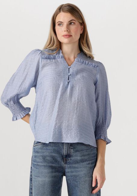 Lichtblauwe CO'COUTURE  CHARLIECC FRILL SS SHIRT - large
