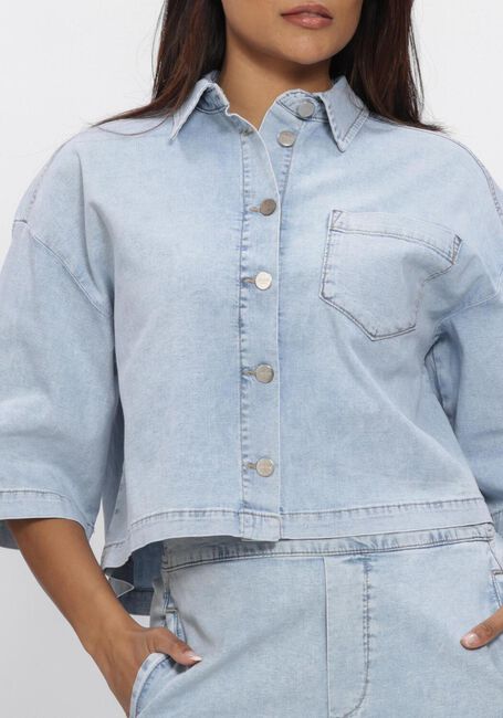 JANSEN AMSTERDAM Veste en jean MABEL JASJE LLBD 732 LIGHT DEMIN SHORT SLEEVE WIDE FIT en bleu - large