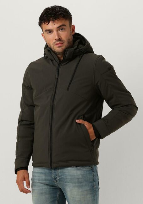 Beige CAST IRON Jassen HOODED JACKET SOFTSHELL SUPERBOLT - large