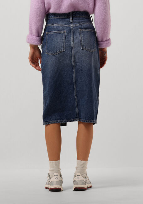 OBJECT Jupe midi OBJHARLOW MIDI DENIM SKIRT en bleu - large