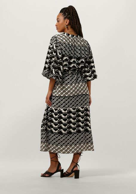 Zwarte NUKUS Midi jurk AMELIA DRESS GRAPHIC - large