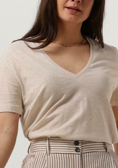 ACCESS Haut SHORT-SLEEVE V BLOUSE Sable - large