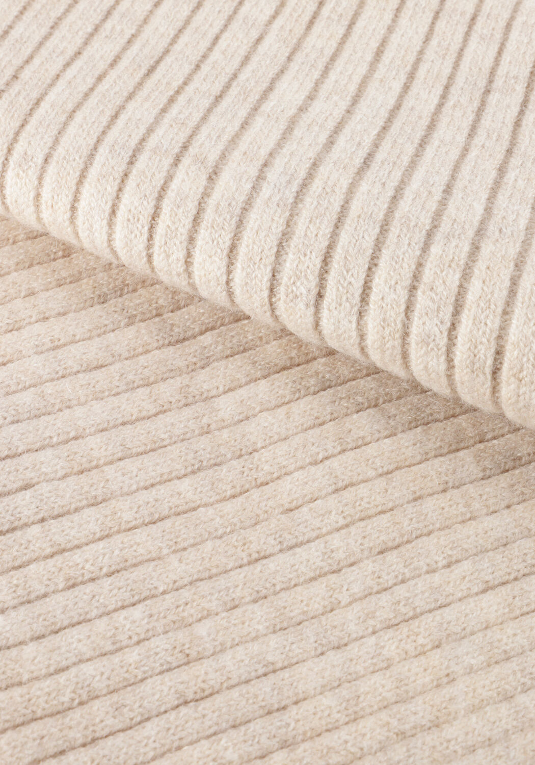 OBJECT Pull OBJELVA 2/4 RE O-NECK KNIT en beige - large