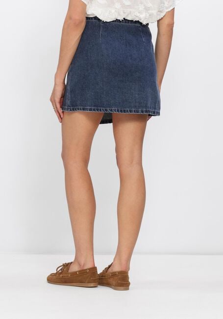 Blauwe OBJECT Minirok OBJROSIE MW DENIM SHORT WRAP SKIRT - large