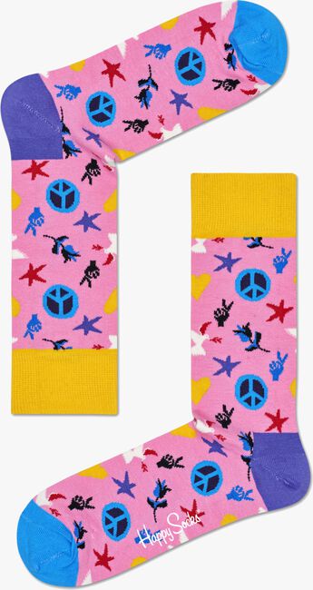 HAPPY SOCKS Chaussettes PEACE AND LOVE en multicolore - large