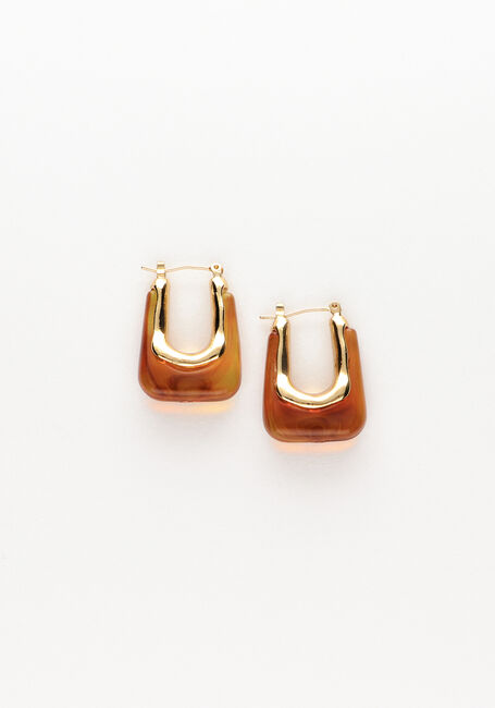 NOTRE-V Boucles d'oreilles OORBELLEN MET REESIN en marron - large