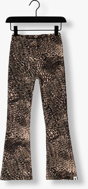 Bruine ALIX MINI Flared broek KNITTED FEATHER ANIMAL FLARED PANTS - large