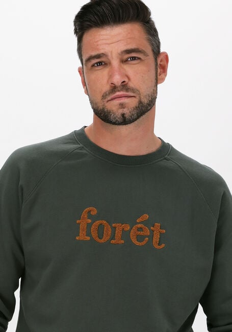 Donkergroene FORÉT Sweater SPRUCE SWEATSHIRT - large