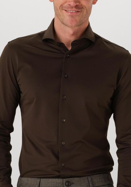 PROFUOMO Chemise classique SHIRT X-CUTAWAY SF JAPANESE KNITTED en marron - large