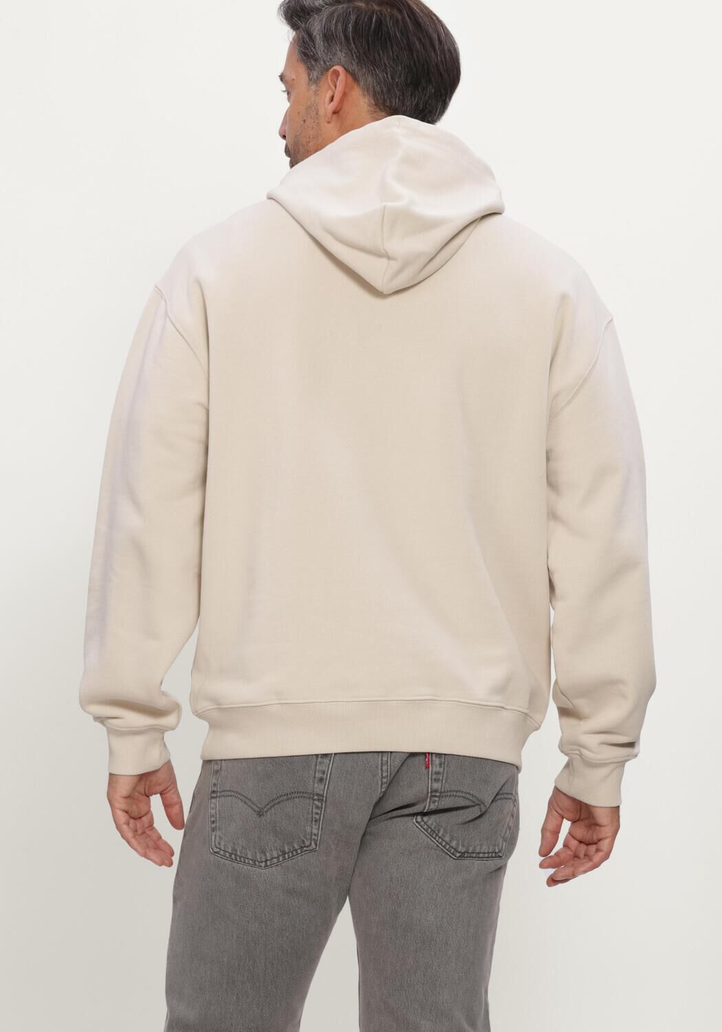 Beige LYLE & SCOTT Sweater HEAVYWEIGHT LOOPBACK PULLOVER HOODIE - large