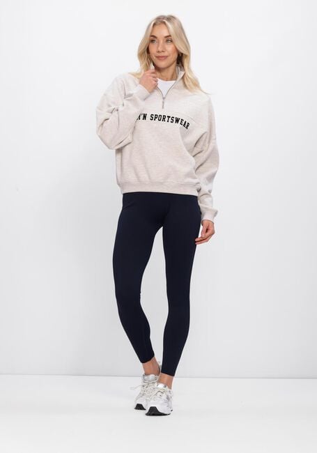 Beige AIM'N Trui VARSITY SWEAT HALF ZIP - large