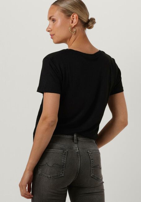 SECOND FEMALE T-shirt PEONY O NECK TEE en noir - large
