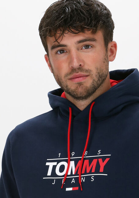 TOMMY JEANS Chandail TJM ESSENTIAL GRAPHIC HOODIE Bleu foncé - large