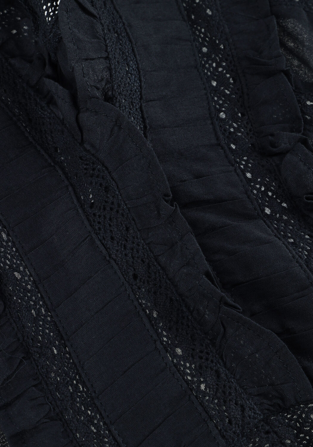 Donkerblauwe NEO NOIR  EVIENNE S VOILE TOP - large