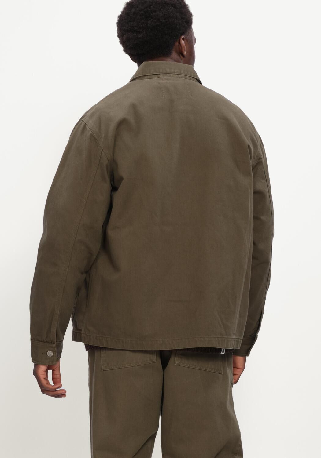 FOR&Eacute;T Pull FORAGER TWILL JACKET en vert - large