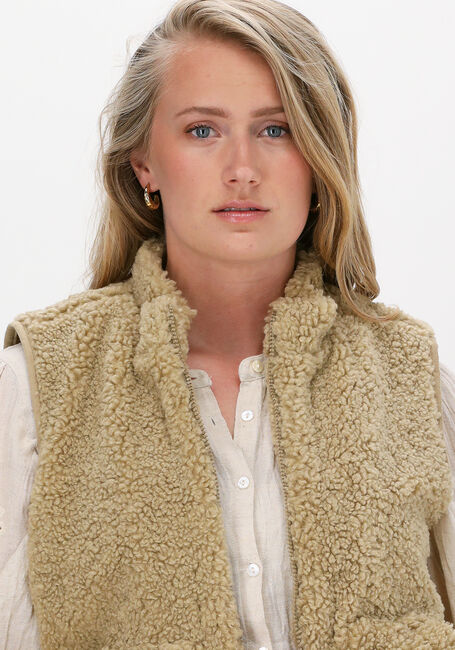 NA-KD Veste sans manches TEDDY VEST Kaki - large