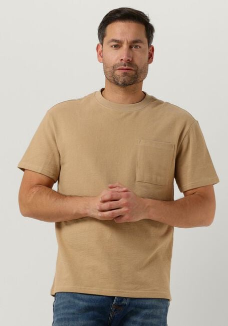 ANERKJENDT T-shirt AKKIKKI S/S STRUCTURE POCKET TEE en beige - large