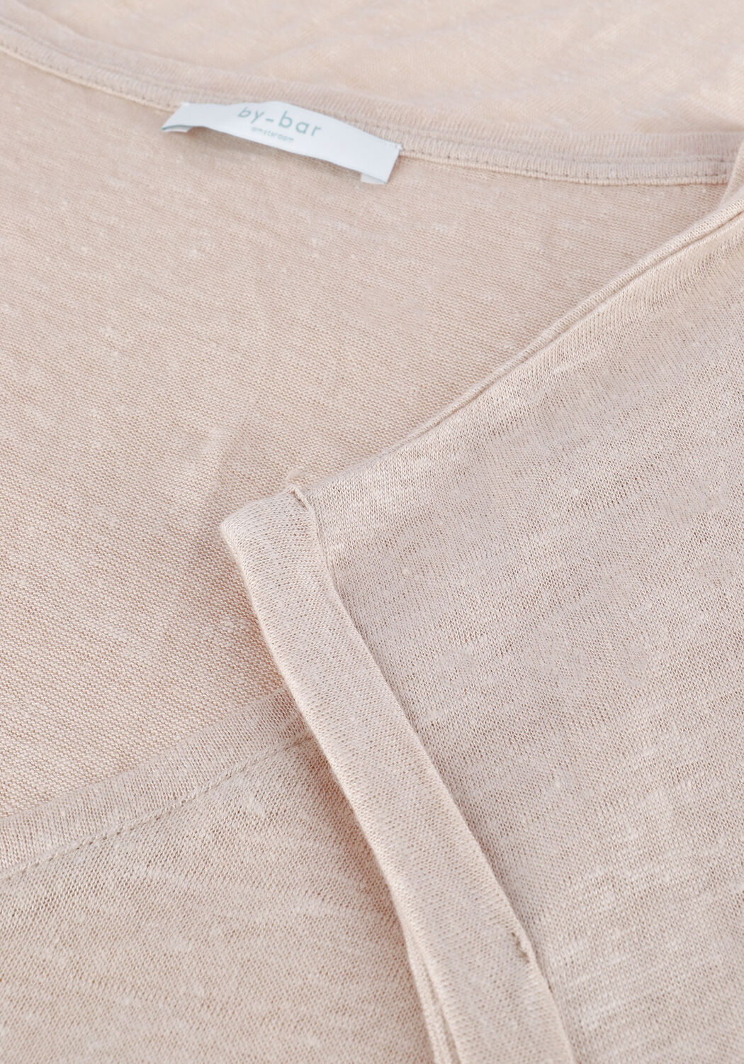 BY-BAR T-shirt MILA LINEN TOP Sable - large