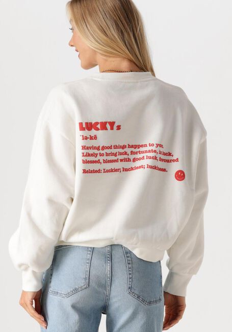 BY-BAR Chandail BIBI DICTIONARY BIG SWEATER en blanc - large