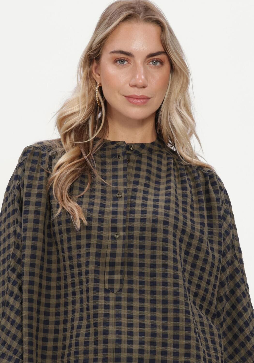 Donkergroene BY-BAR  JESS BLOUSE - large