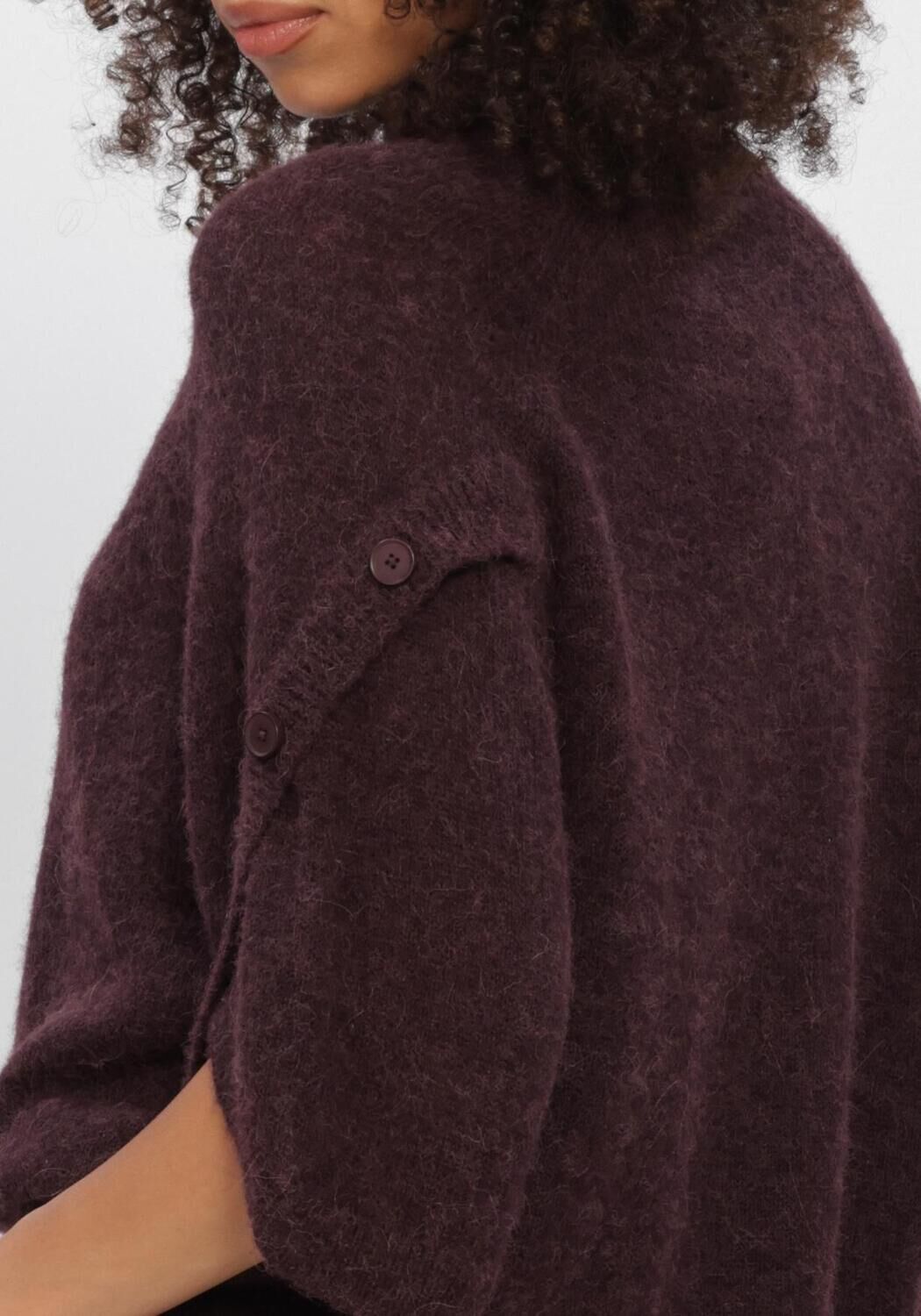 DANTE6 Pull MAHANI CAPE SWEATER Bordeaux - large