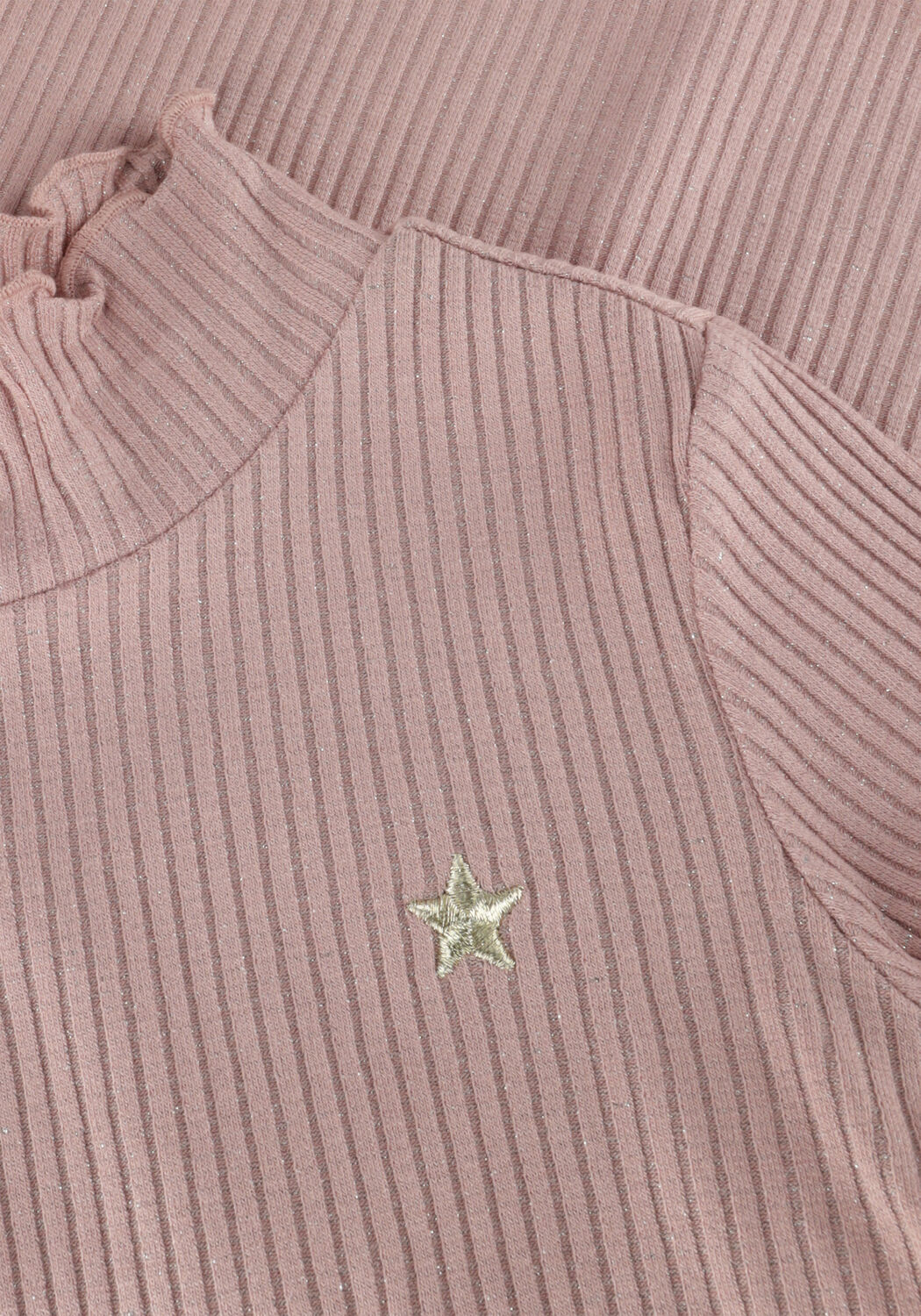 LIKE FLO EEF RIB COL Hauts & T-shirts en rose - large