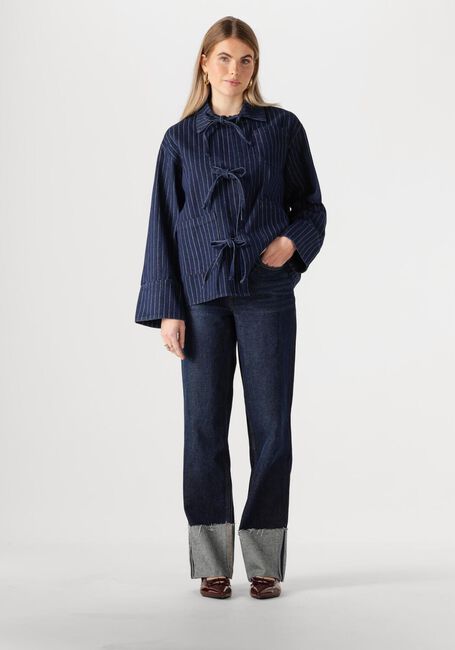 NEO NOIR STARLIE STRIPE SHIRT Blouses Bleu foncé - large