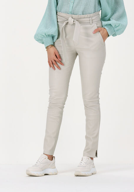 EST'SEVEN Pantalon EST'PAPER BAG STRETCH LEATHER Blanc - large
