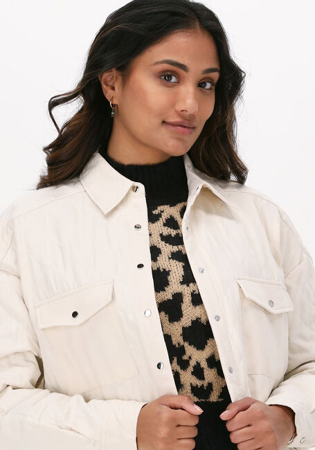 NA-KD Gilet QUILTED OVERSIZED OVERSHIRT Blanc - large
