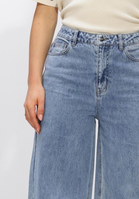 Lichtblauwe OBJECT Wide jeans OBJLUCA TRI MW WIDE LOOSE JEANS - large