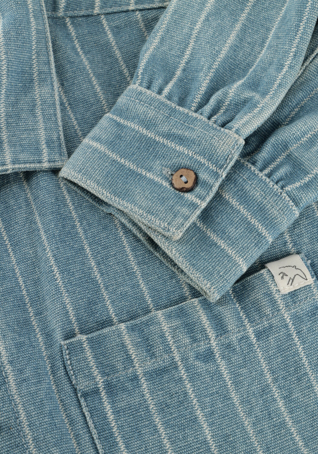 JENEST Chemise d&eacute;contract&eacute; LEF STRIPE OVERSHIRT Bleu clair - large