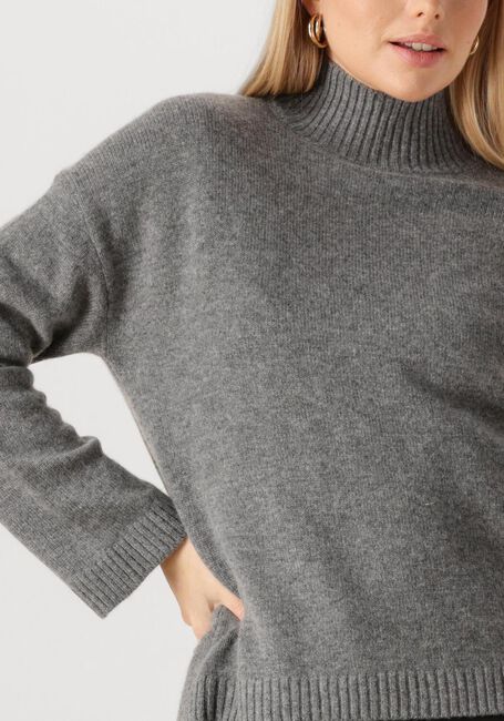 SELECTED WOMEN Pull SLFCILLE CASHMERE BLEND HIGH  NECK NOOS en gris - large