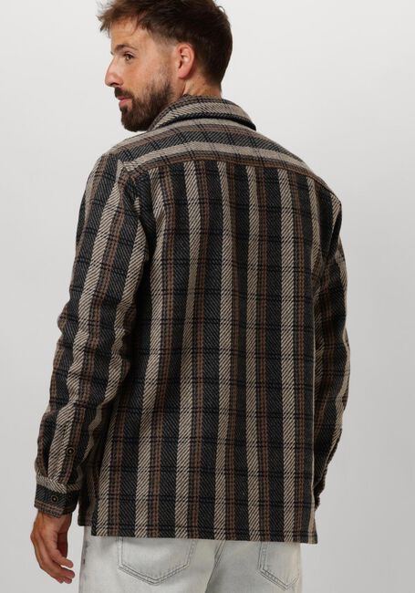 Donkergrijze ANERKJENDT Overshirt AKOSCAR CHECK OVERSHIRT - large