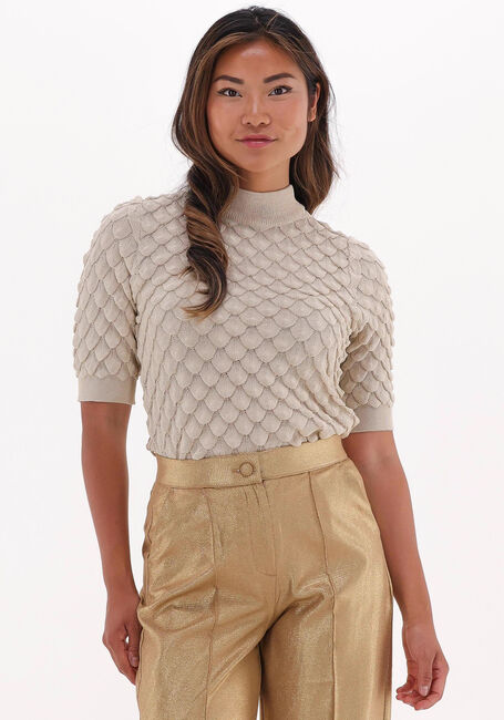 Beige OBJECT Trui FRIELLE 2/4 KNIT PULLOVER - large