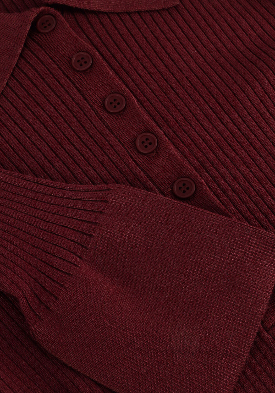 CO'COUTURE Pull BONNY POLO LONG SLEEVE Bordeaux - large